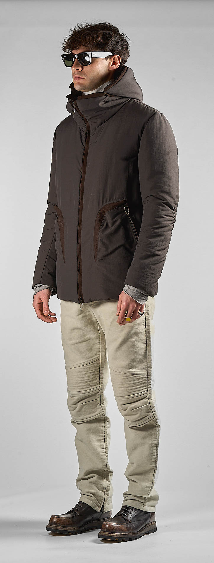 DANIELE BASTA LEATHER AND SILVER JACKET 